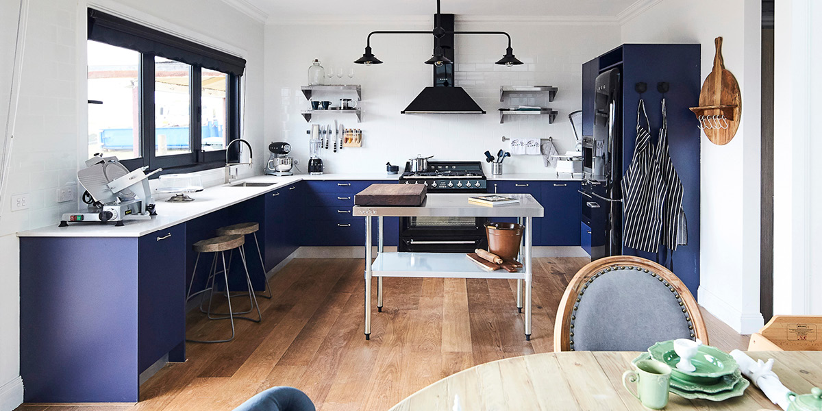 Modern Midnight Blue Kitchen