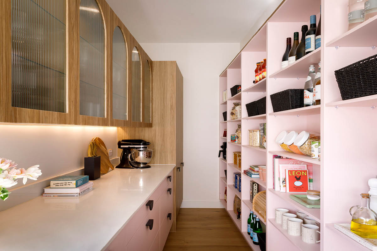 The Block 2021 Tanya and Vito's butler pantry storage solution