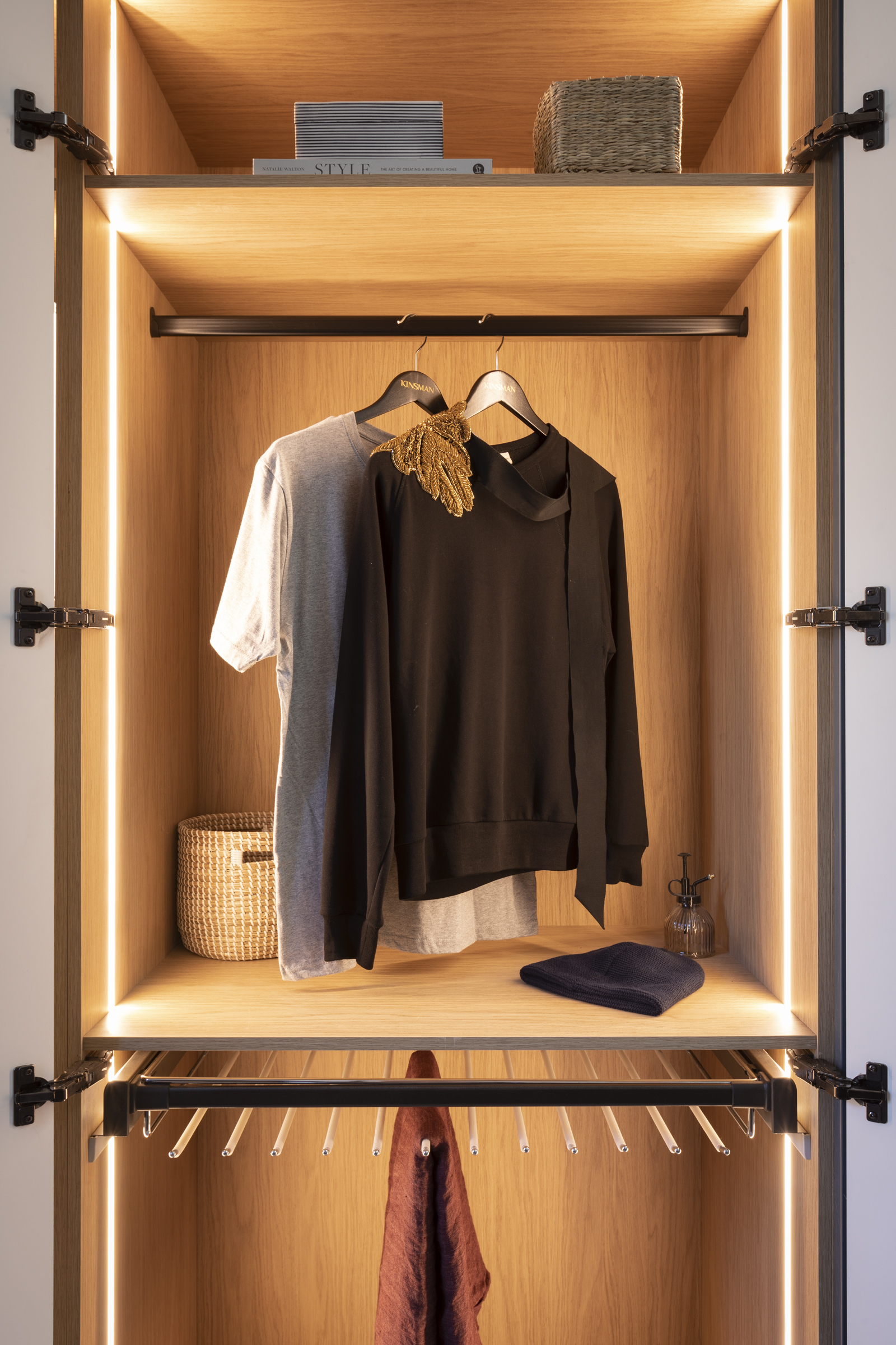 Pants Rack: Pull Out Pants Rack from Modular Closets