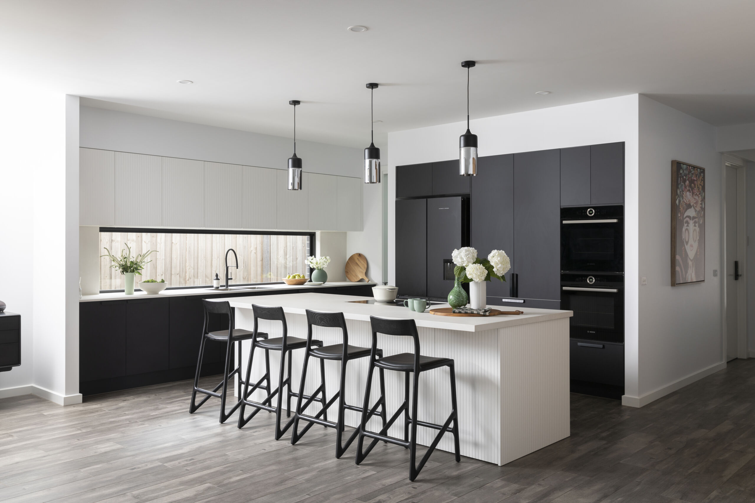 a perfectly designed Kinsman kitchen with ample storage and detailed cabinetry profiles