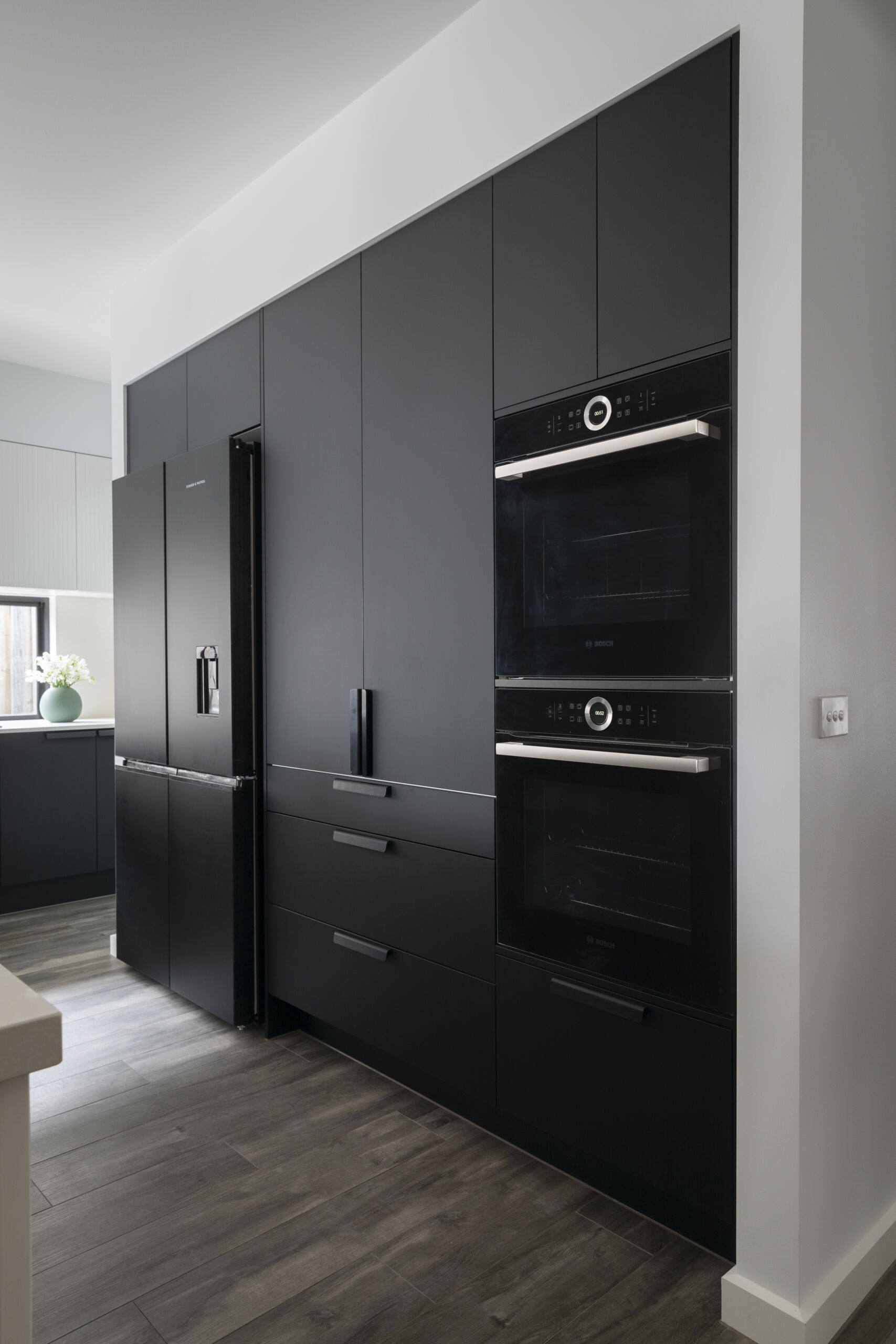 Black kitchen cabinetry 