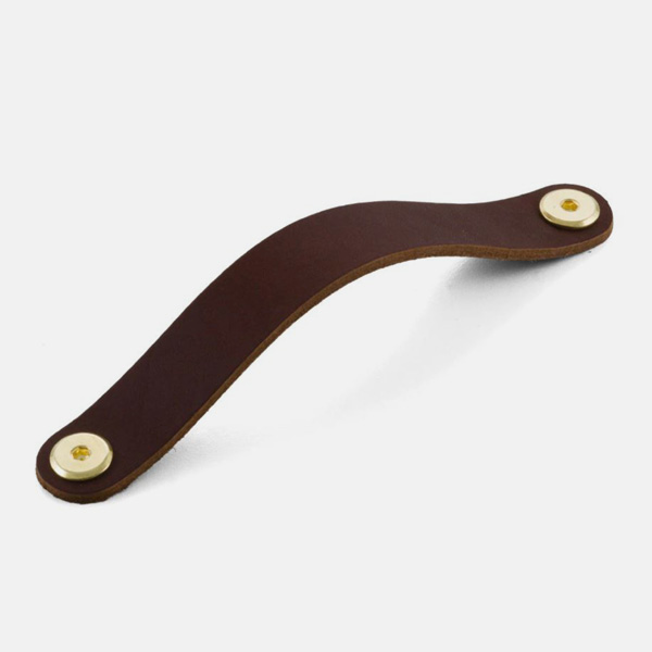Handles: Tan Leather Strap With Bright Brass Buttons