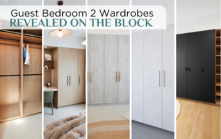 Guest bedroom 2 wardrobes revealed on the block - Kinsman Wardrobes