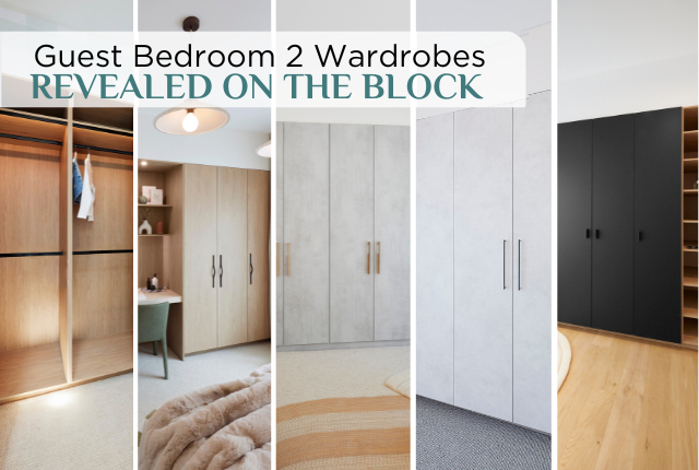 Guest bedroom 2 wardrobes revealed on the block - Kinsman Wardrobes