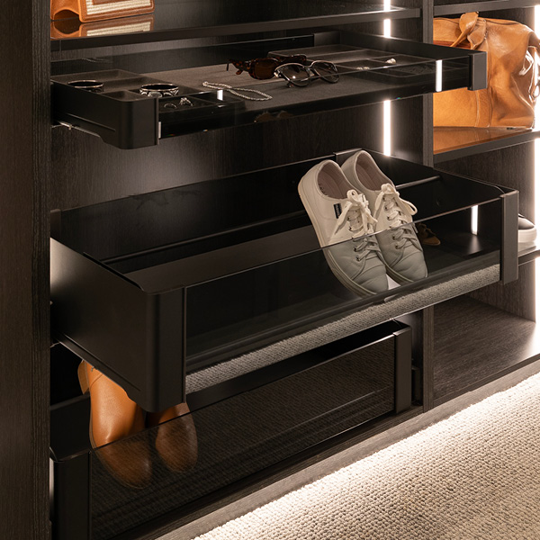 Häfele conero Accessories Including Glass Front Drawers