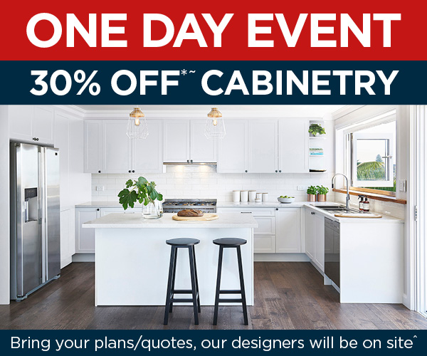 ONE DAY EVENT - 30% OFF CABINETRY