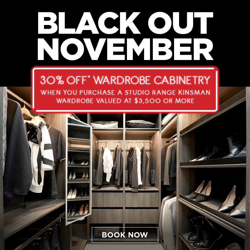 Black Out Sale - 30% Off Cabinetry