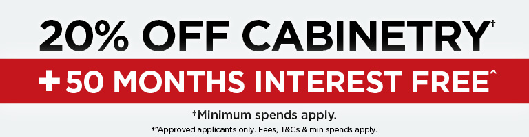 20% Off Cabinetry + 50 Months Interest Free