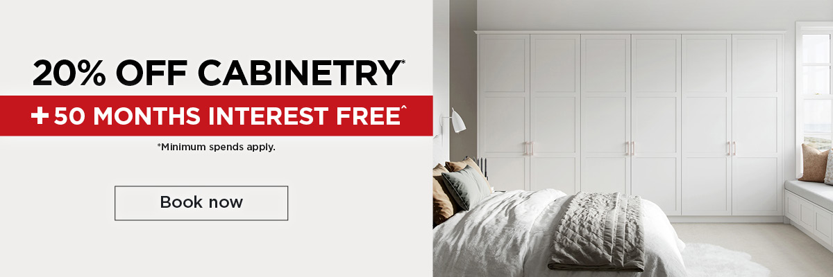 20% Off Cabinetry + 50 Months Interest Free