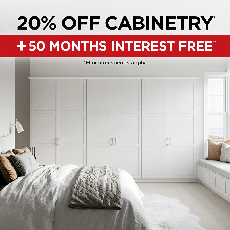20% Off Cabinetry + 50 Months Interest Free