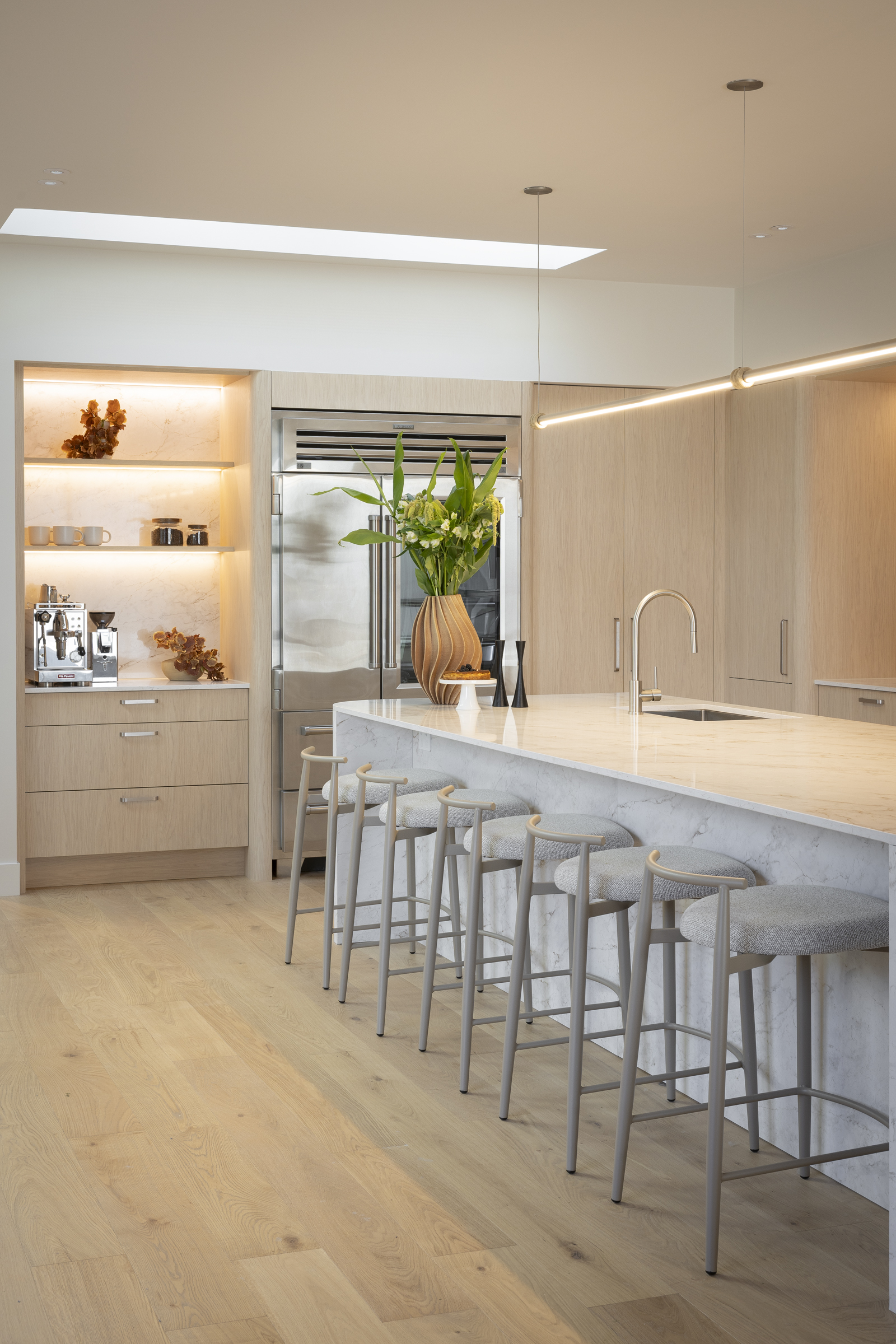 MA246 Kitchen island with a 3-way pull-out filter tap and a butler’s pantry behind in Courtney & Sev’s kitchen on The Block 2026